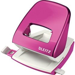 2-gaats perforator leitz 5008 8cm metalic roze