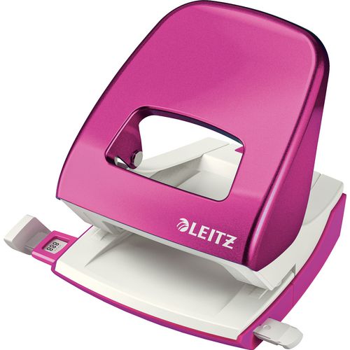 2-gaats perforator leitz 5008 8cm metalic roze
