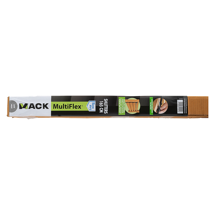 Mack 1074593 - multiflex shutters 165 cm rvs | 2 stuks