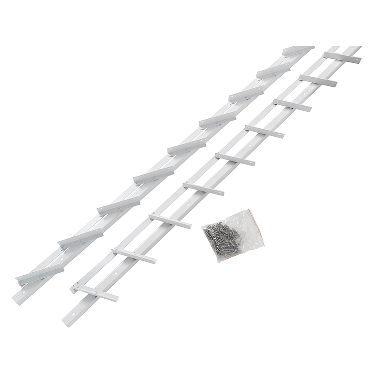 Mack 1074598 - multiflex shutters 220 cm rvs wit gecoat | 2 stuks