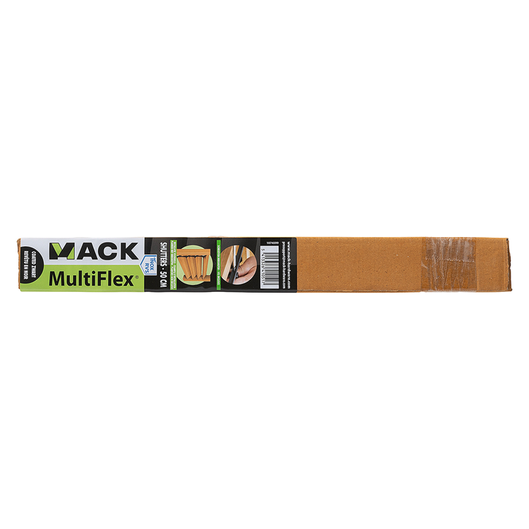 Mack 1074599 - multiflex shutters 50 cm rvs zwart txt gecoat | 2 stuks
