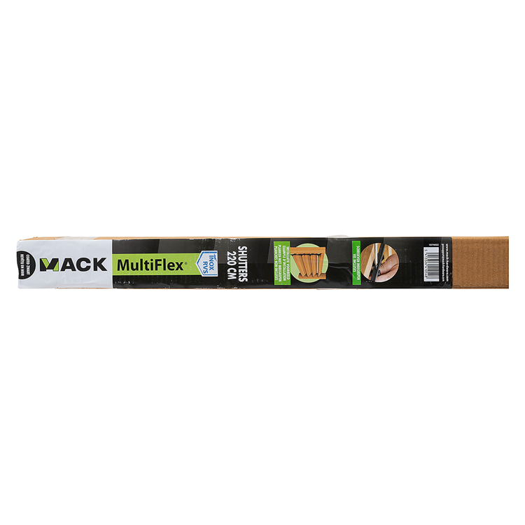 Mack 1074602 - multiflex shutters 220 cm rvs zwart txt gecoat | 2 stuks