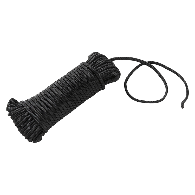 Mack 1072112 - paracord zwart 4mm 15m | 5 stuks