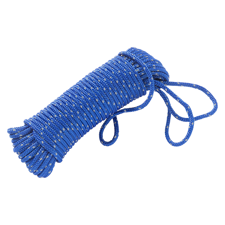 Mack 1072114 - pp gevlochten touw blauw 4mm 15m reflecterend | 5 stuks