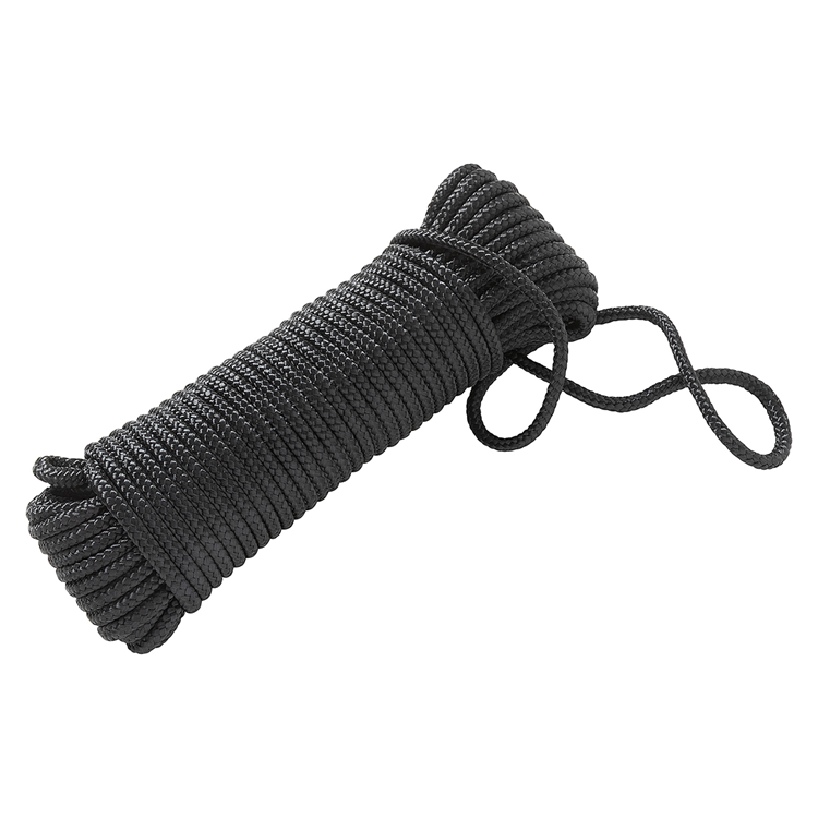 Mack 1072117 - pp gevlochten zwart streng 6mm 20m | 5 stuks