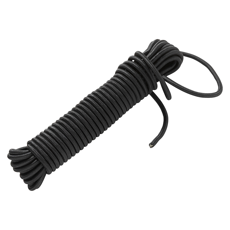 Mack 1072119 - elastiektouw zwart streng 6mm 10m | 5 stuks