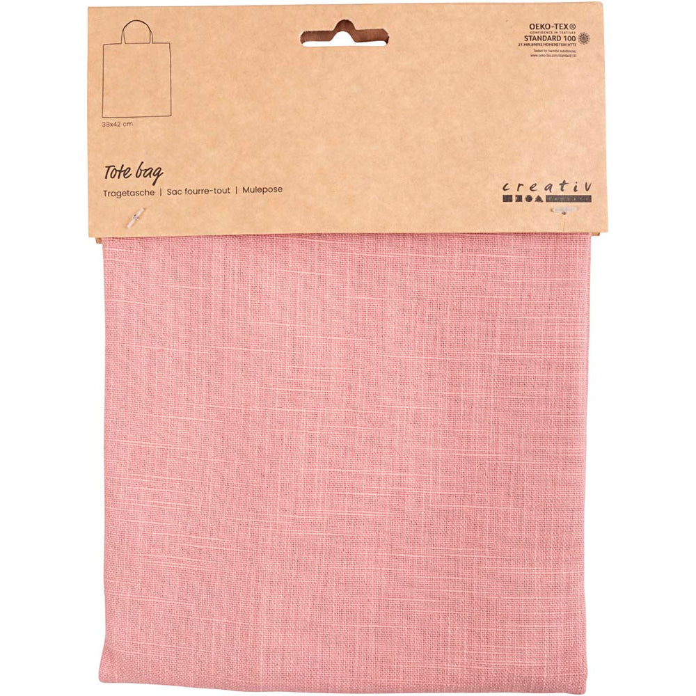 Creative company draagtas katoen roze, 38x42cm