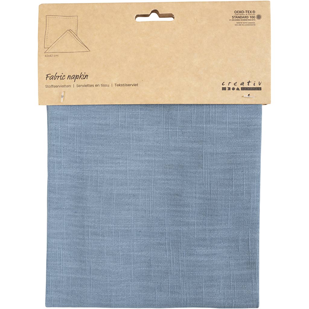 Creativ company stoffen servet duifblauw, 42x42cm