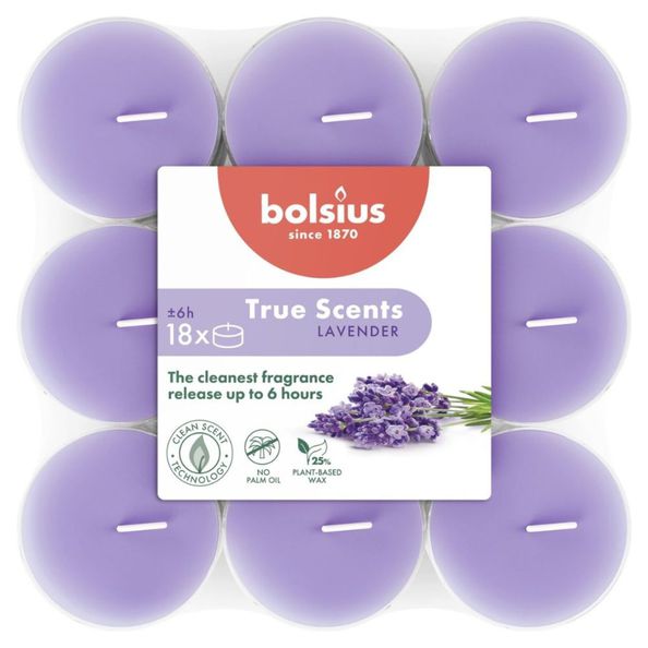 Bolsius geurlichten lavender (8x 18 stuks)