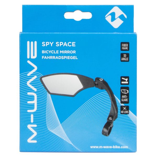 Rétroviseur vélo avant gauche M-Wave Spy Space avec fixation par pince