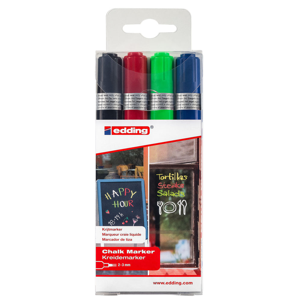 Edding 4095 • krijtmarker 2-3mm assorti 4pcs