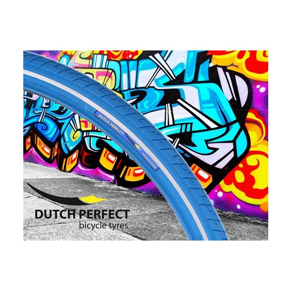 Dutchperfect buitenband dutch perfect 28 x1.40 40-622 anti-lek - blauw met reflectie