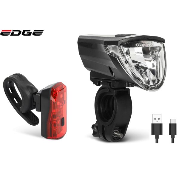 Edge Lighting Set Razor 60 Lux - USB - StVZO Approved (incl. Brake Light Function)