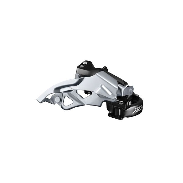 Shimano voorderailleur 3 x 9-speed acera t3000 top swing dual pull 48t - zwart zilver