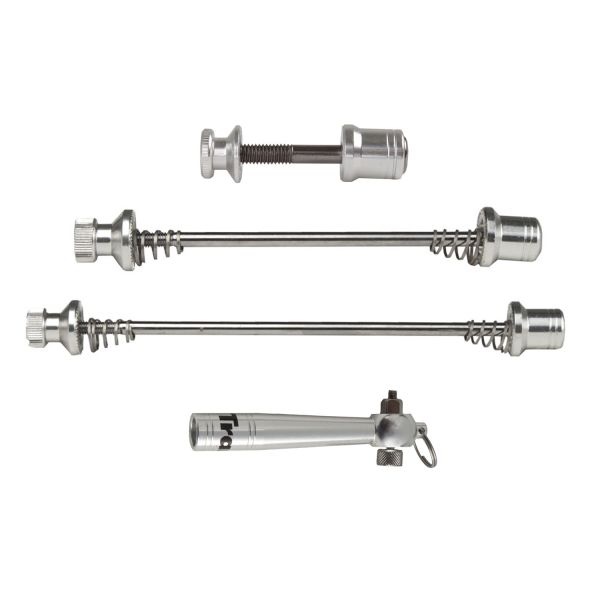 TranzX - Snelspanner voor achternaaf + zadelpen zilver