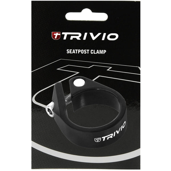 Trivio - zadelpenklem aluminium zwart 31.8mm