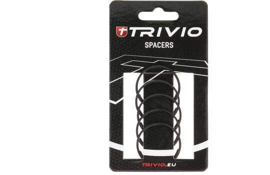 Trivio - spacer 2mm 1 1 8 aluminium zwart - 5 stuks