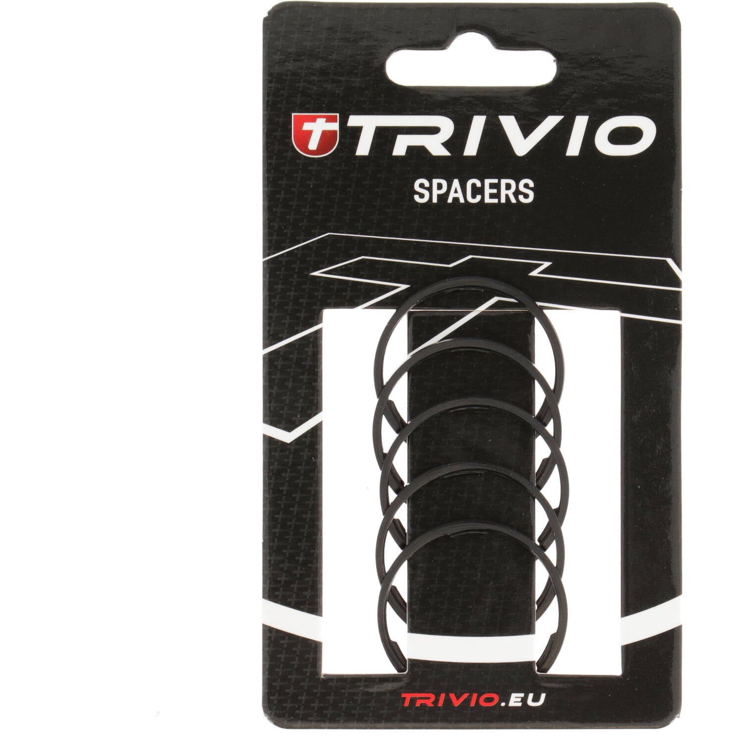 Trivio - spacer 2mm 1 1 8 aluminium zwart - 5 stuks