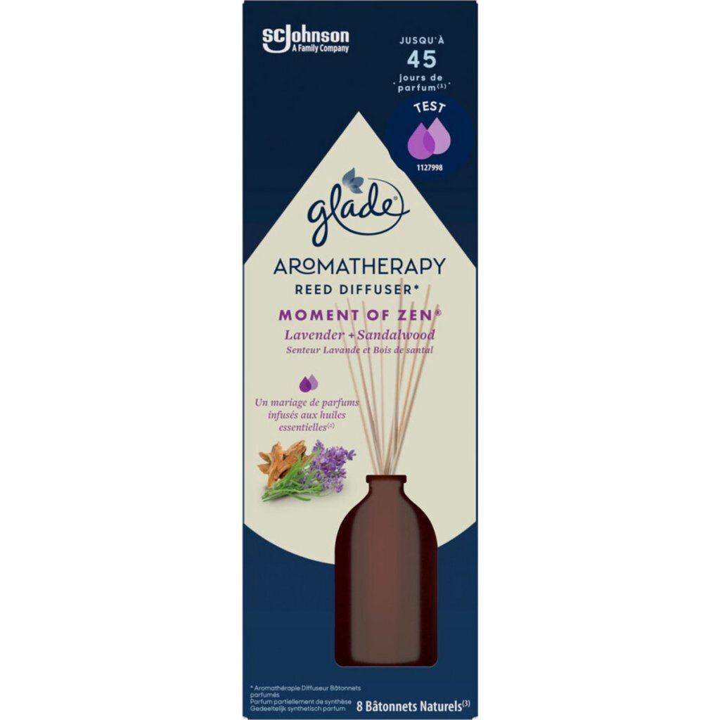 Overige merken glade aromatherapy moment of zen geurstokjes lavendel sandelhout 80 ml