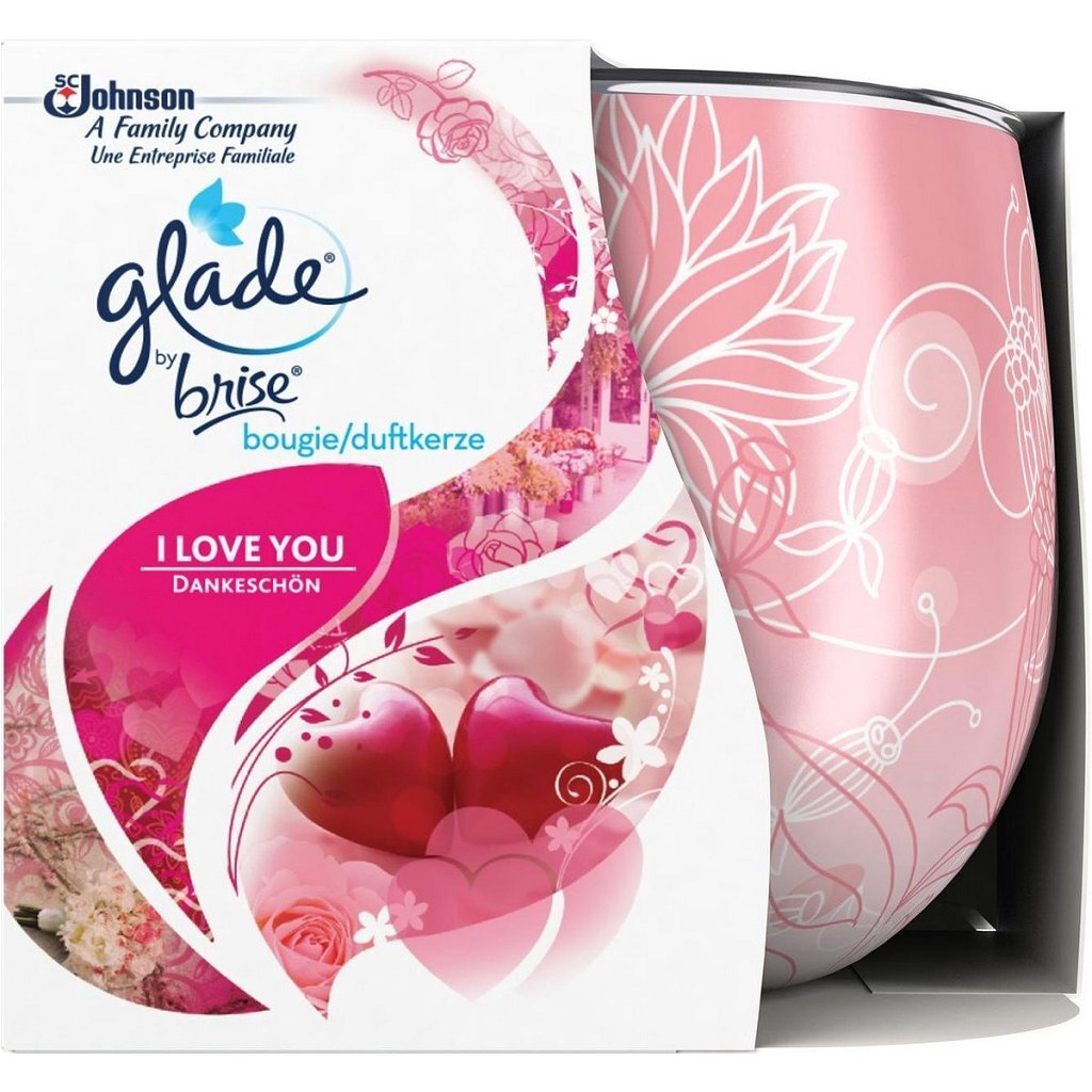 Brise Glade van Brise I Love You Geurkaars in Decoratief Glazen Potje 120gr.