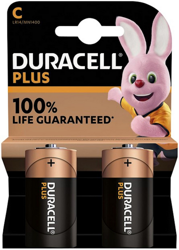 Duracell - batterij Plus 100% extra life MN1400 LR14 C BP2