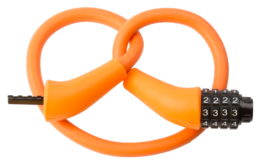 Câble antivol à combinaison M-Wave Silicon 900 x 12mm - orange