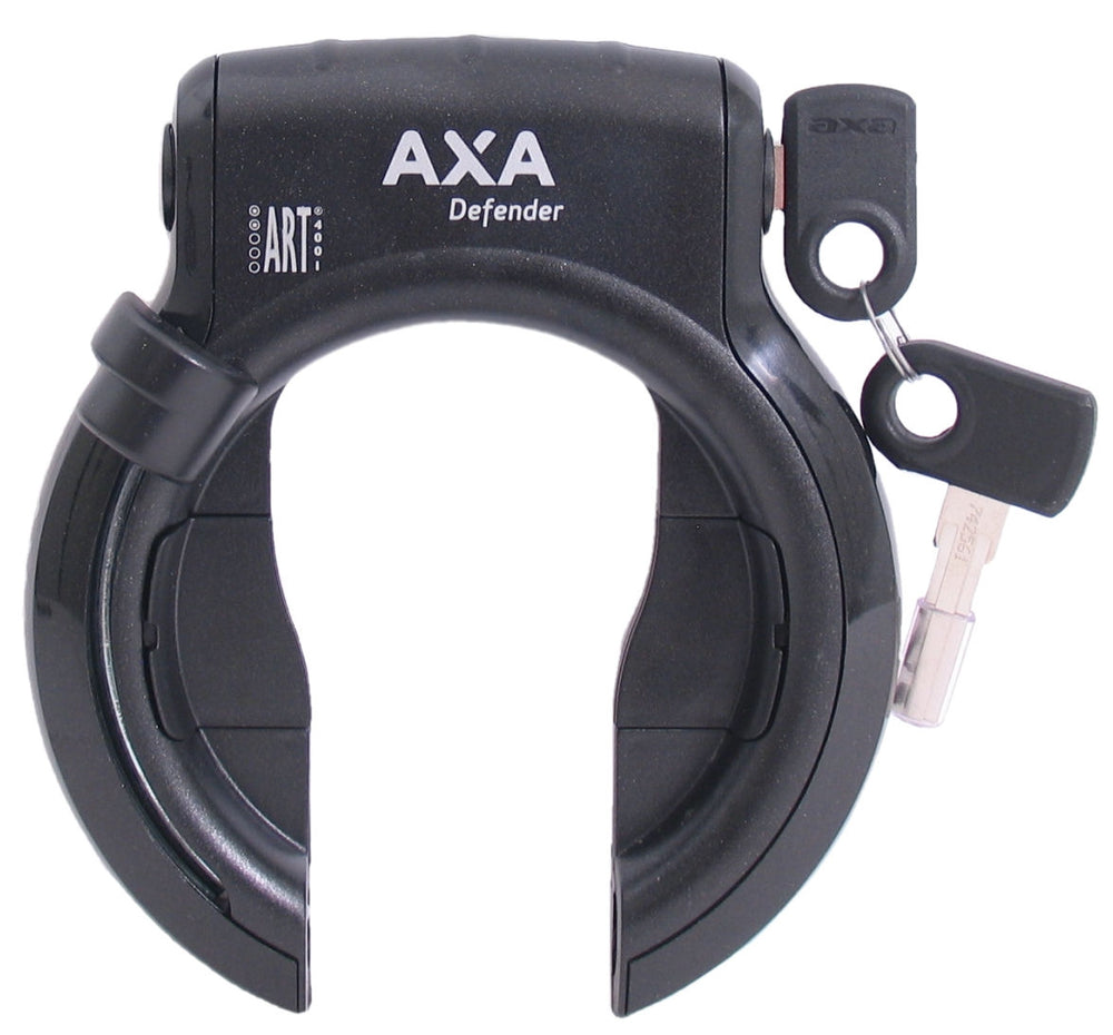 Ringslot Axa Defender met Bosch 2 buiscilinder - glanzend zwart (werkplaatsverpakking)