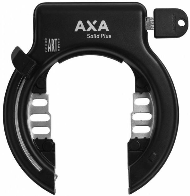 AXA Solid ringslot - hoogwaardige frameslot, extra brede opening, ART 2 sterren, zwart - 58mm