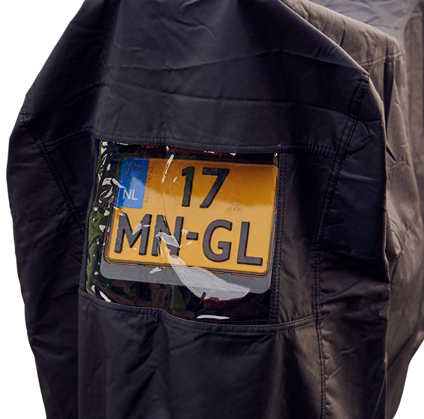 Ds hoezen Motorhoes ALFA topkoffer XLgroot met kentekenvenster