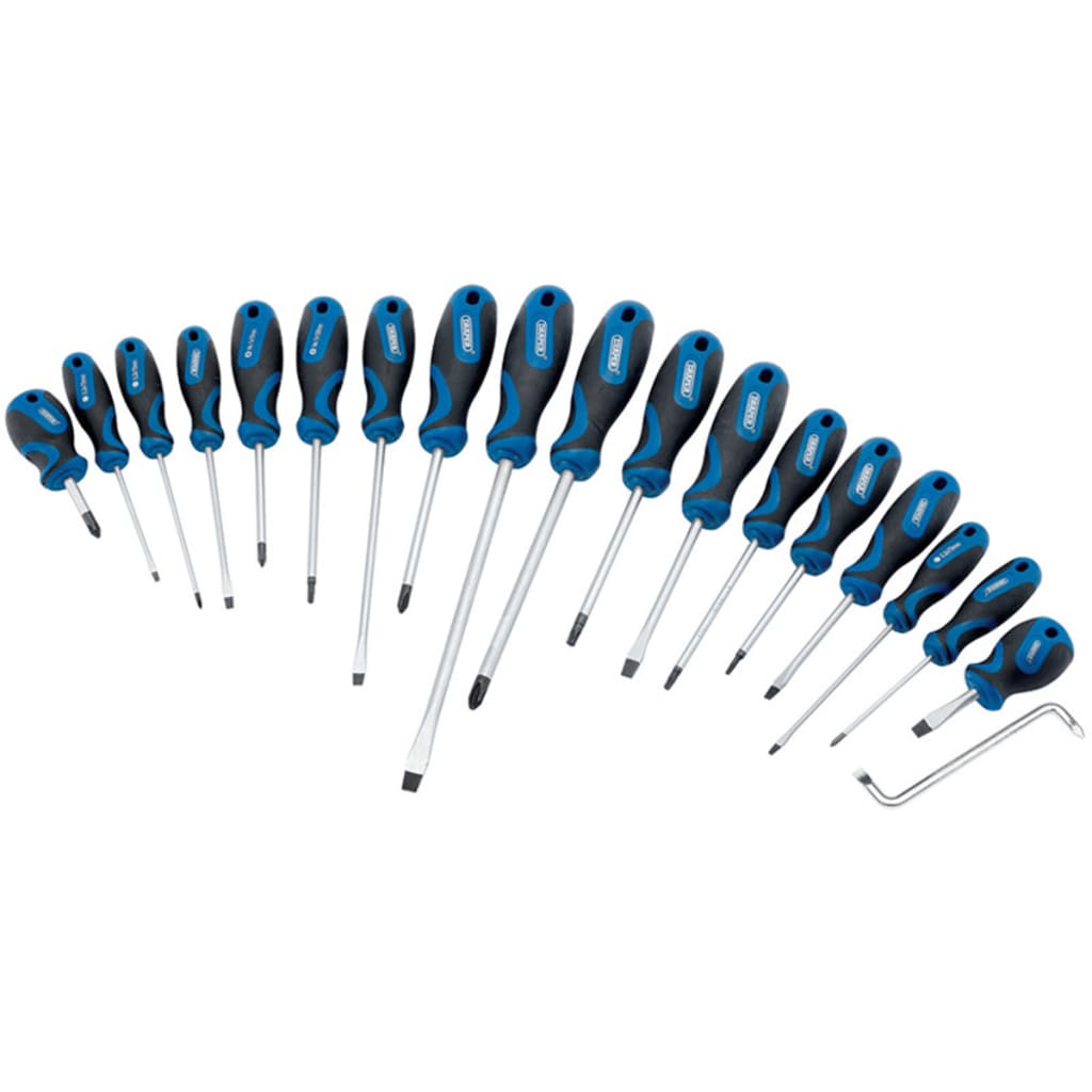 Draper gereedschap schroevendraaierset 19-dlg blauw 09548