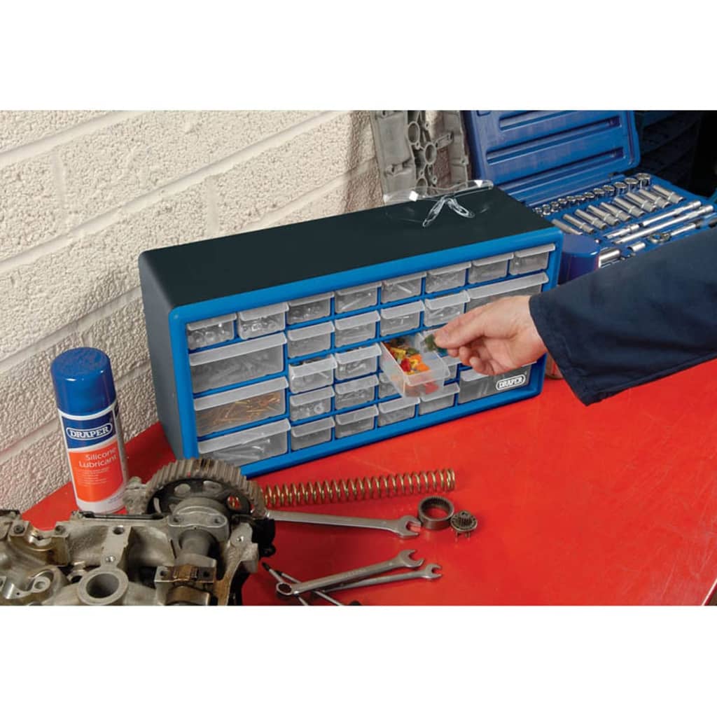 Draper Tools Draper Tools Gereedschapsopbergbox 30 laden blauw 12015
