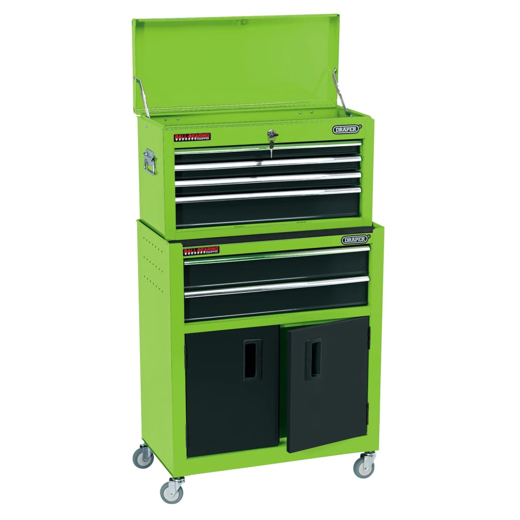 Draper Gereedschap Draper Gereedschap Rolkast met gereedschapskist 61,6x33x99,8 cm groen