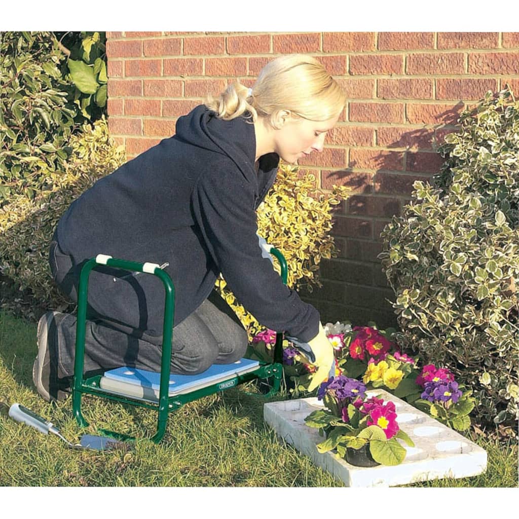 Draper gereedschap opvouwbare tuinbank kniebank groen ijzer 64970