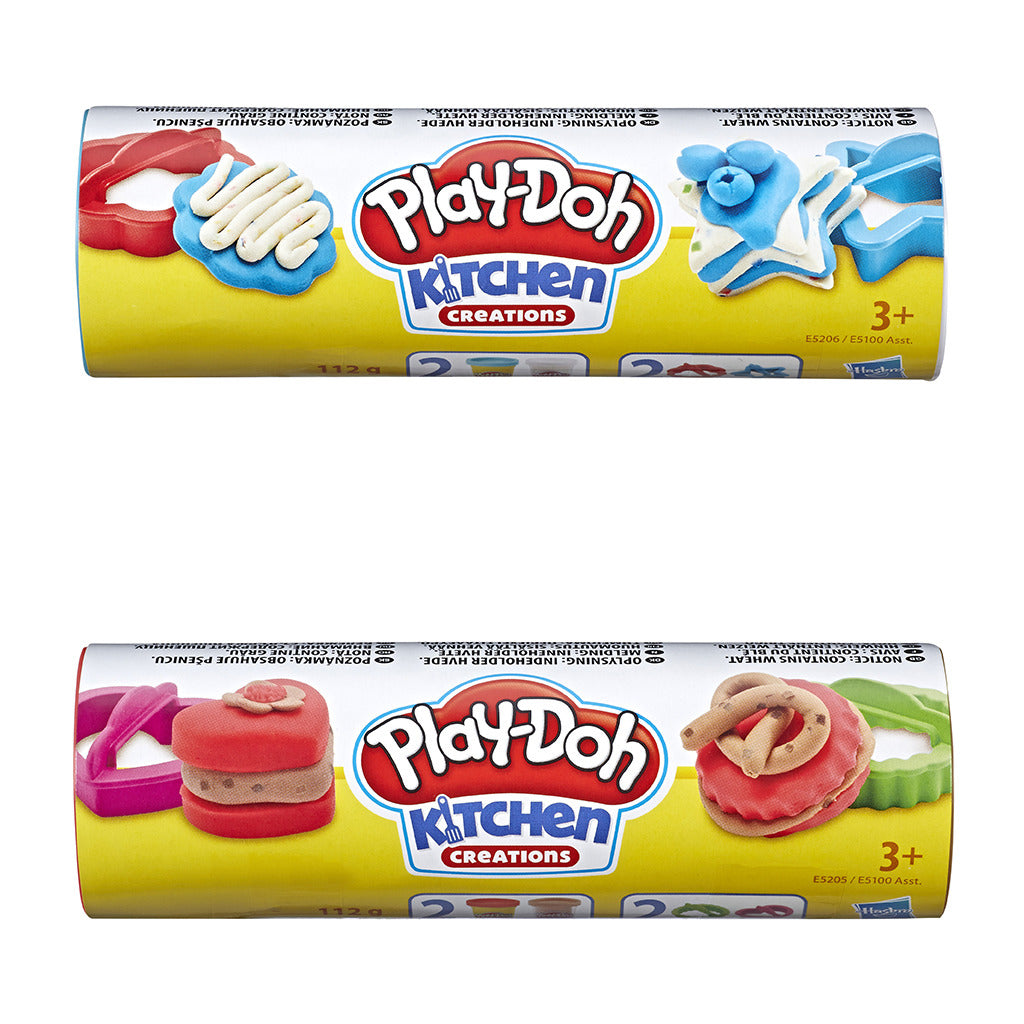 Play-doh keukencreaties koekjestrommel met 2 kleuren klei verschillende kleuren