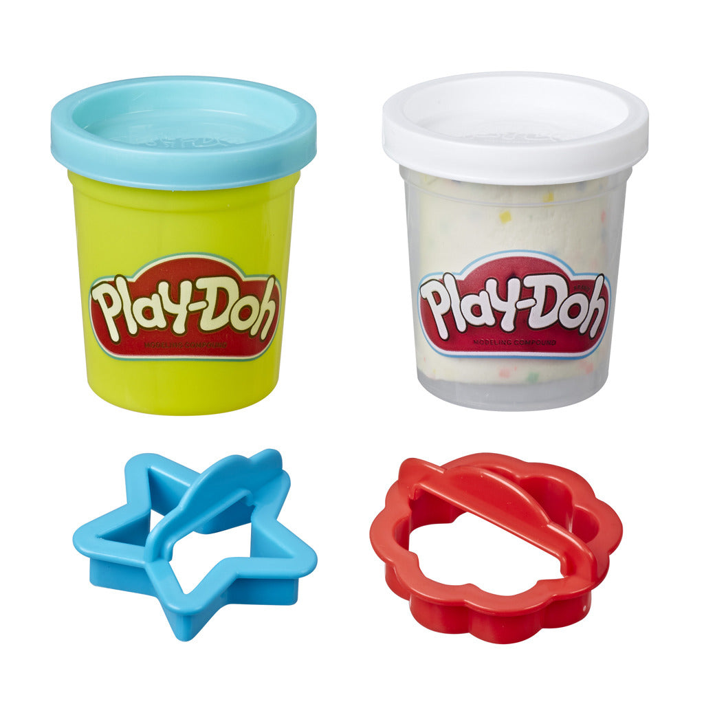 Play-doh keukencreaties koekjestrommel met 2 kleuren klei verschillende kleuren