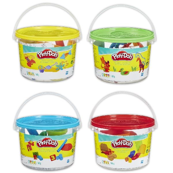 Play-doh mini-emmertje met 3 potjes + accessoires