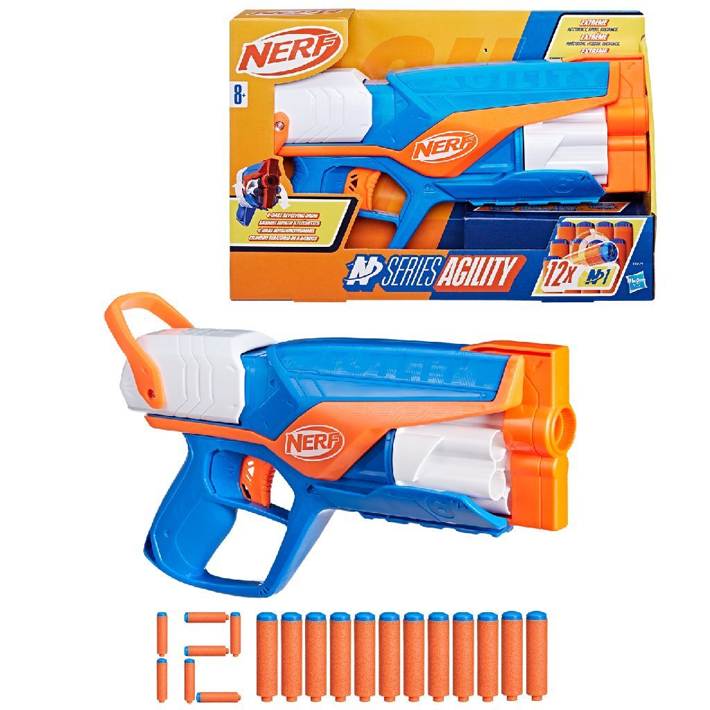 Nerf N-serie Agility Blaster + 12 darts