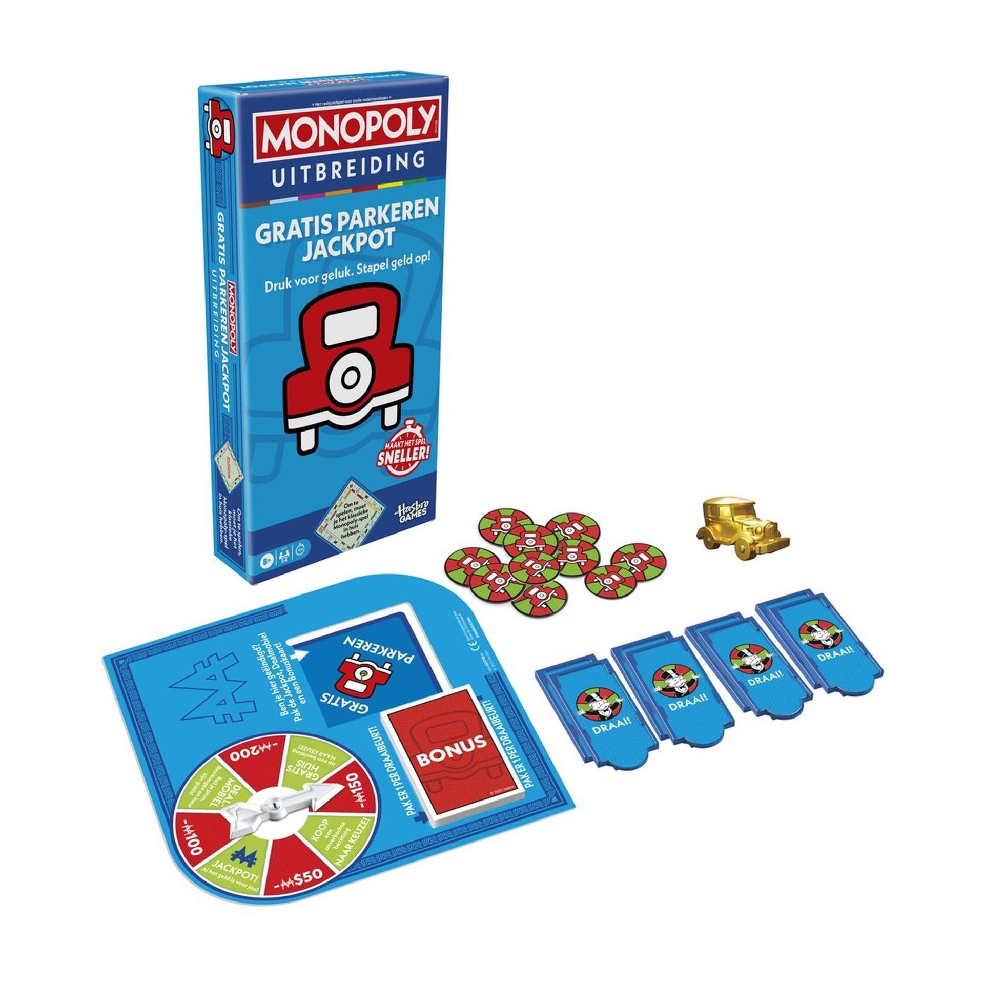 Hasbro monopoly gratis parkeren jackpot