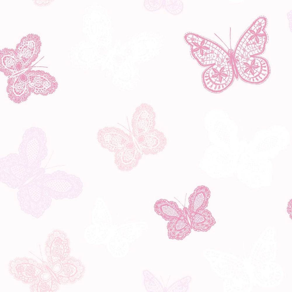 Noordwand Noordwand Behang @ Home Vlinder roze