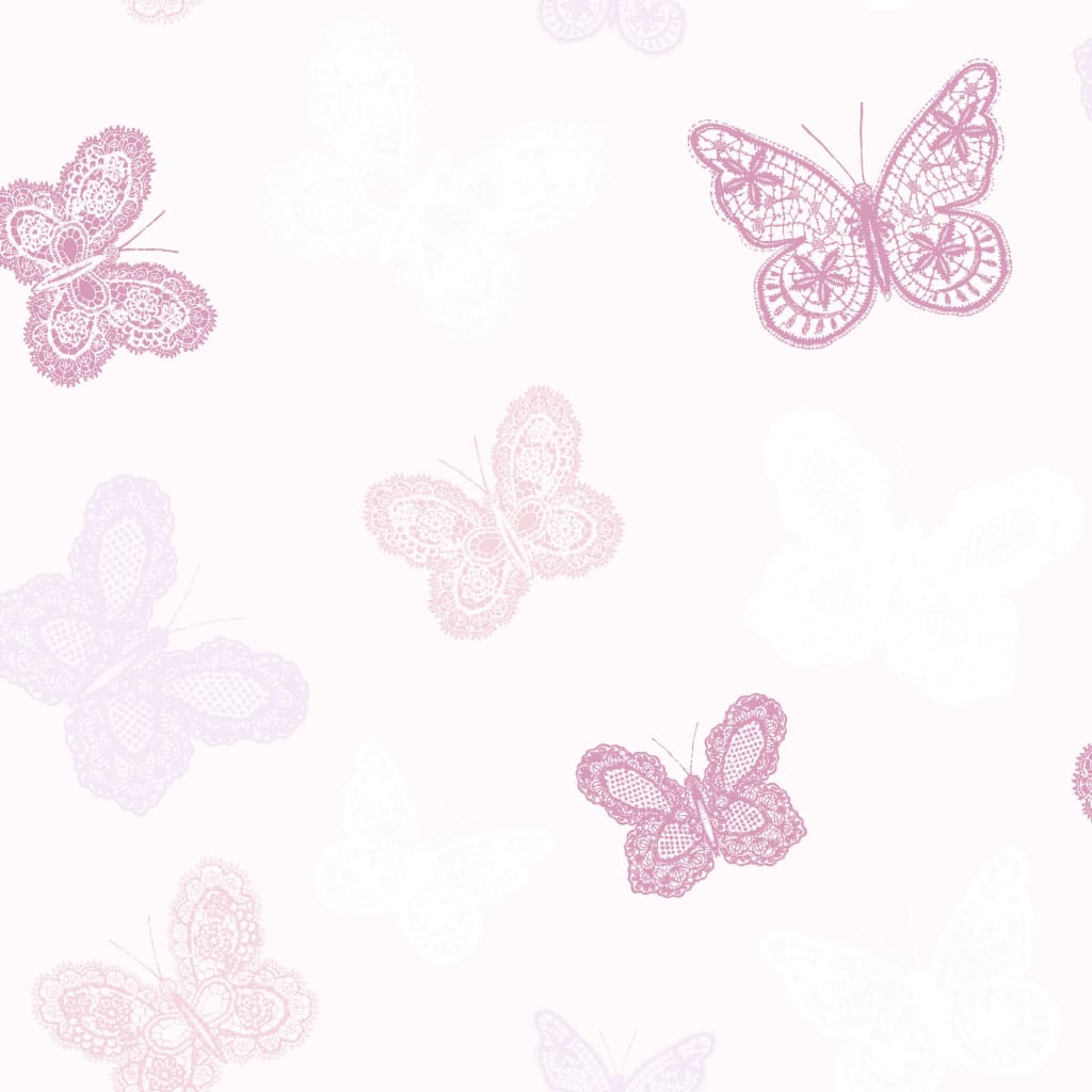 Noordwand Noordwand Behang @ Home Vlinder roze