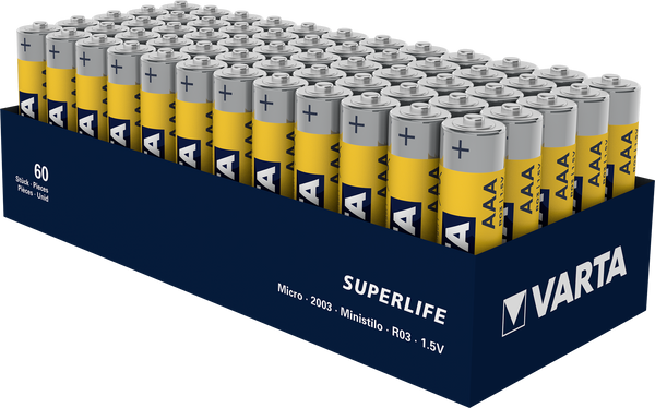 piles AAA Superlife R03 1.5V zinc-carbone 48 pcs