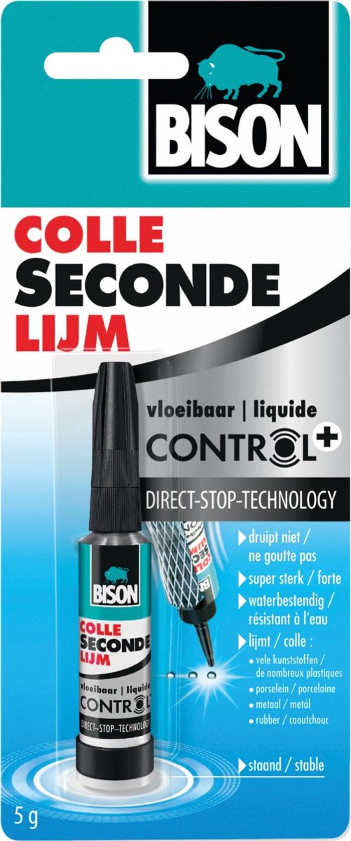 Bison secondelijm control+ - 5 gram