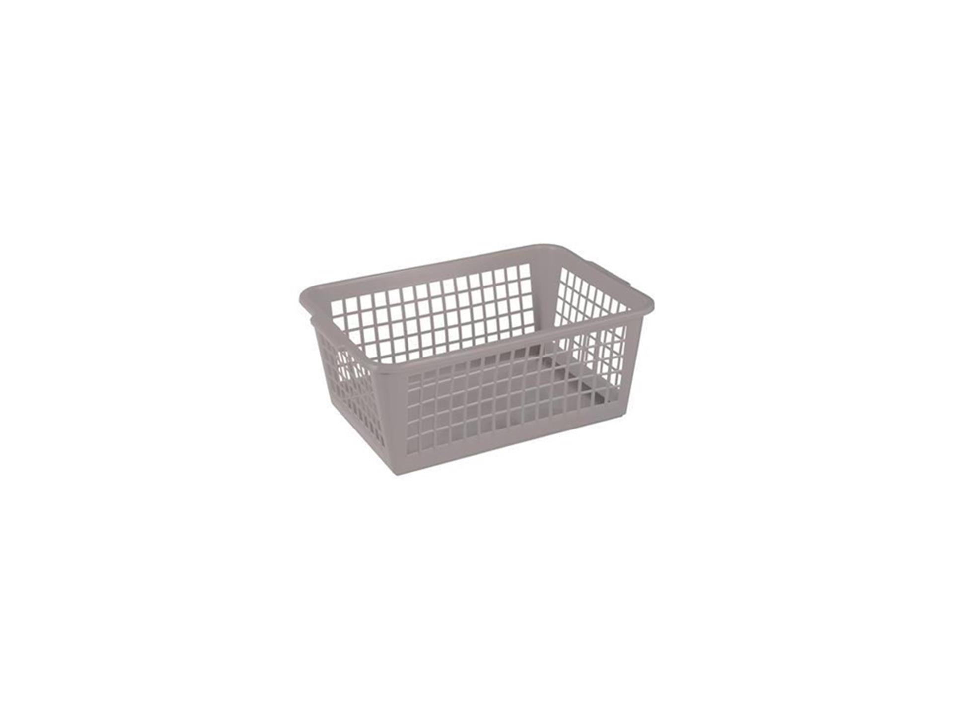 Sunware basic opbergmandje 37x26x15cm grijs 15 liter