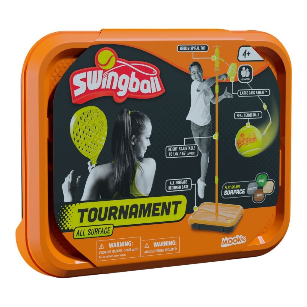 Mookie swingball-toernooi op een nieuwe basis