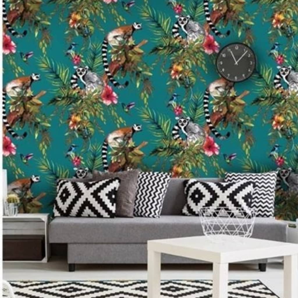 Nederlandse wandbekleding behang aap groen 12402