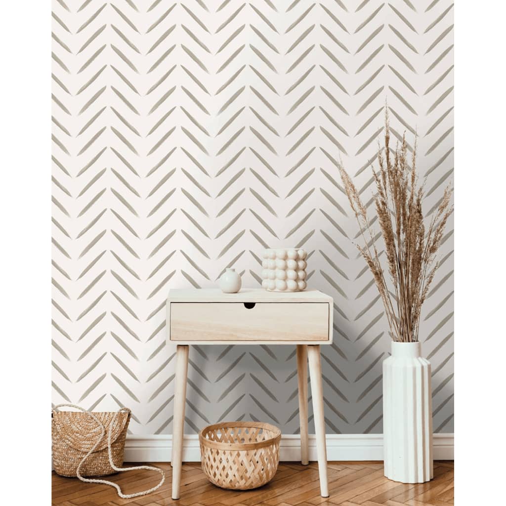 NEDERLANDSE WANDBEKLEDING NEDERLANDSE WANDBEKLEDING Behang Chevron taupe