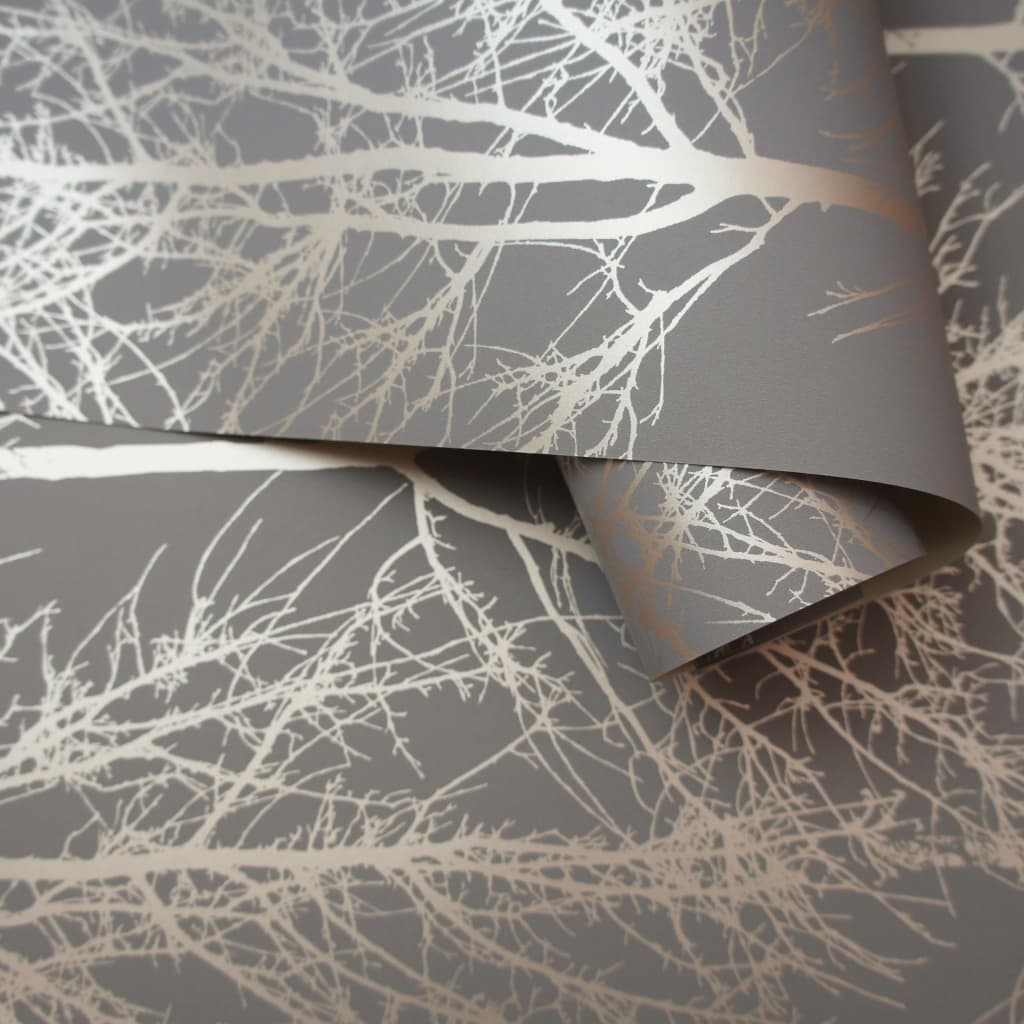 Dutch wallcoverings behang nandoes grijs en roségoudkleurig