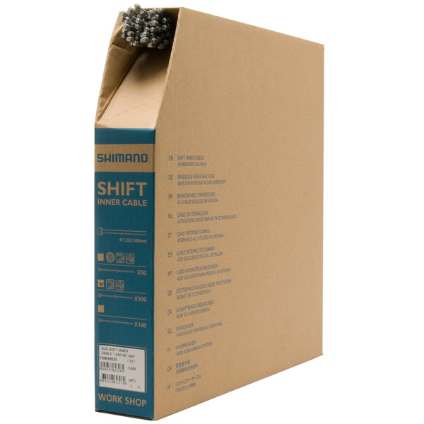 Shimano road steel brake inner cable 1.6mm x 2050mm (100 workshop pack)