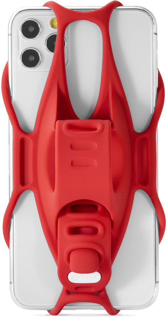 Support de téléphone Bone Bike Tie 3 pour montage sur guidon - rouge