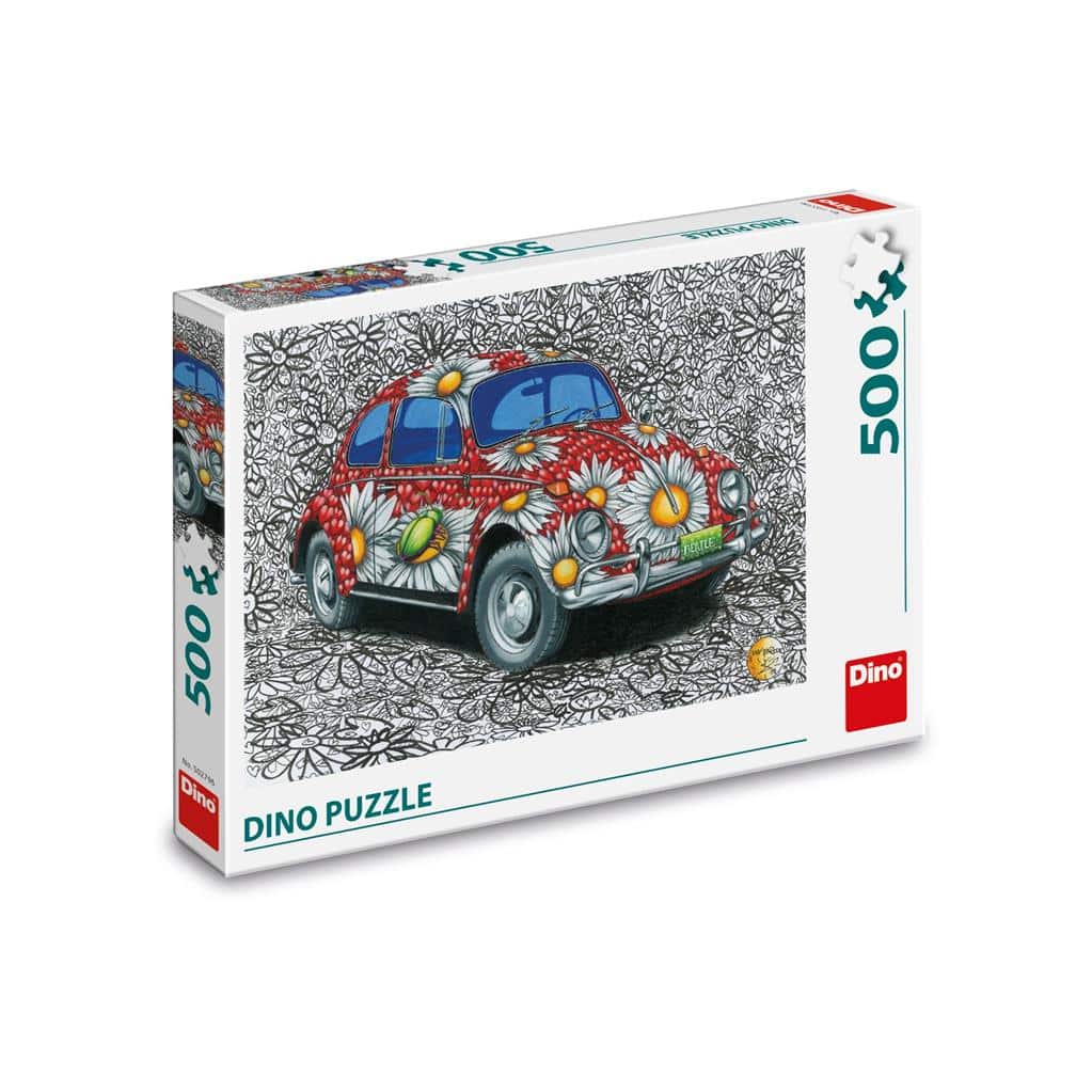 Dinotoys dino puzzel geschilderde vw kever- 500 stukjes